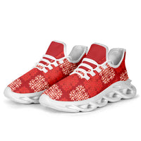 Red Palaka Quilt Hawaii Clunky Sneakers Traditional Hawaii-plaid Pattern LT14 - Polynesian Pride