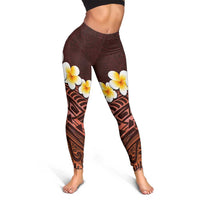 Red Polynesia Leggings Plumeria Tropical Leaves With Galaxy Polynesian Art LT14 - Polynesian Pride
