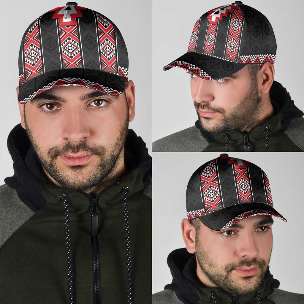 Red Taniko Aotearoa Classic Cap Niho Taniwha Mix Poutama LT14 - Polynesian Pride