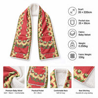 Red Tonga Ngatu Kahoa Lei Pocket Scarf LT14 - Polynesian Pride