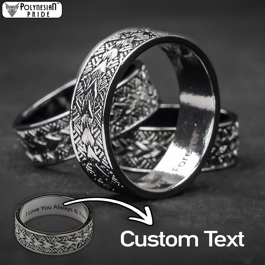 Custom Polynesian Ring - Samoan Arrow Pattern Wedding Band - Polynesian Pride