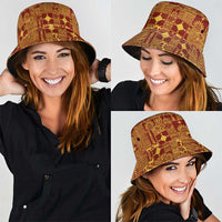 Rotuma Faiakse'ea 'e Kirisimasi Bucket Hat Pacific Patchwork Xmas Vibes LT9 - Polynesian Pride