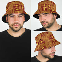 Rotuma Faiakse'ea 'e Kirisimasi Bucket Hat Pacific Patchwork Xmas Vibes LT9 - Polynesian Pride