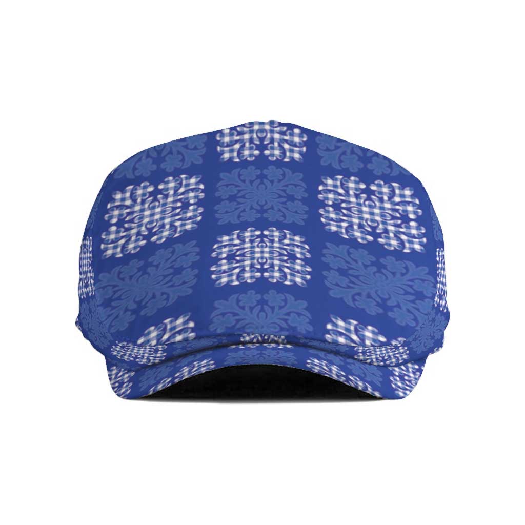 Royal Blue Palaka Quilt Hawaii Jeff Hat Traditional Hawaii-plaid Pattern LT14 Royal Blue - Polynesian Pride