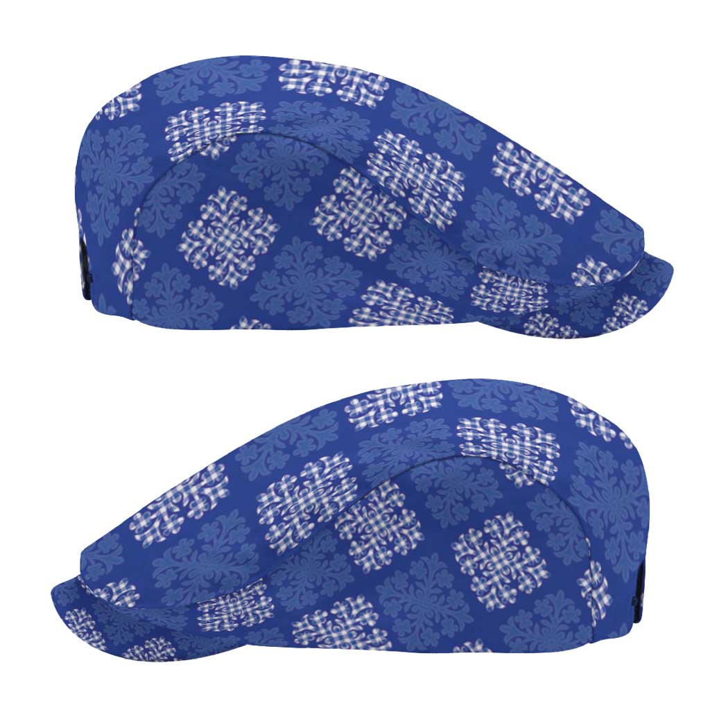 Royal Blue Palaka Quilt Hawaii Jeff Hat Traditional Hawaii-plaid Pattern LT14 - Polynesian Pride