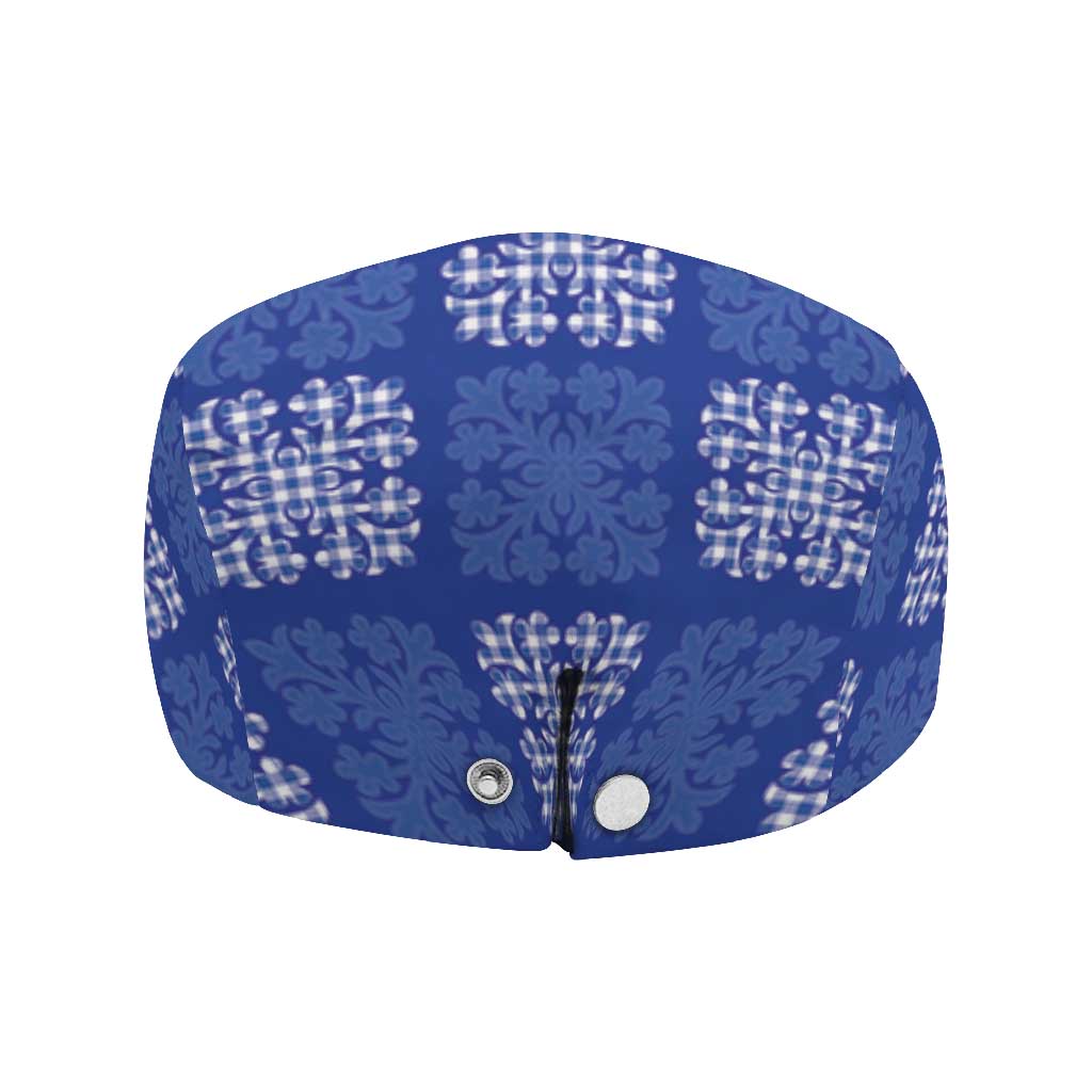 Royal Blue Palaka Quilt Hawaii Jeff Hat Traditional Hawaii-plaid Pattern LT14 - Polynesian Pride