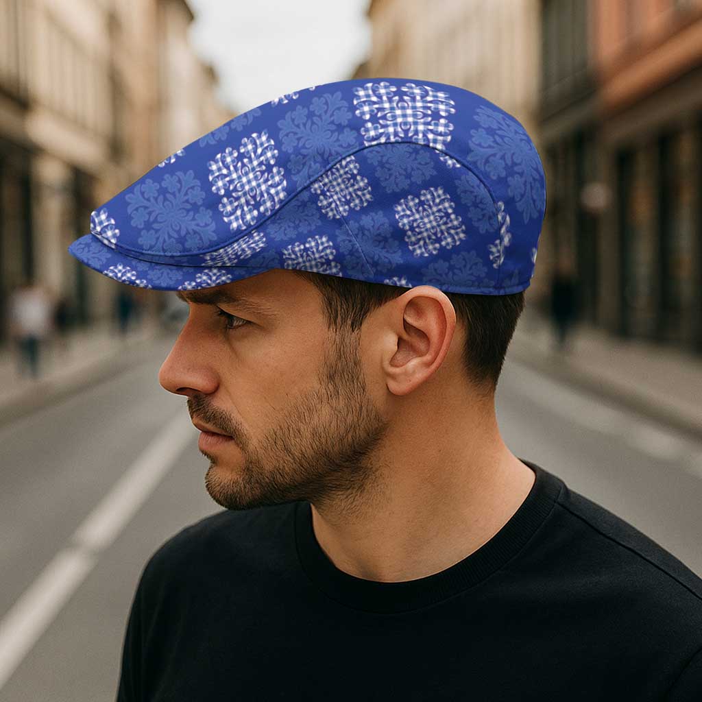 Royal Blue Palaka Quilt Hawaii Jeff Hat Traditional Hawaii-plaid Pattern LT14 - Polynesian Pride