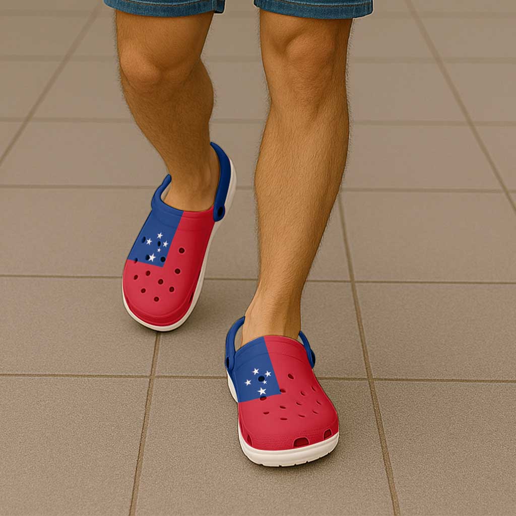 Samoa Clogs Shoes Heritage Palette Flag-Inspired LT01 - Polynesian Pride