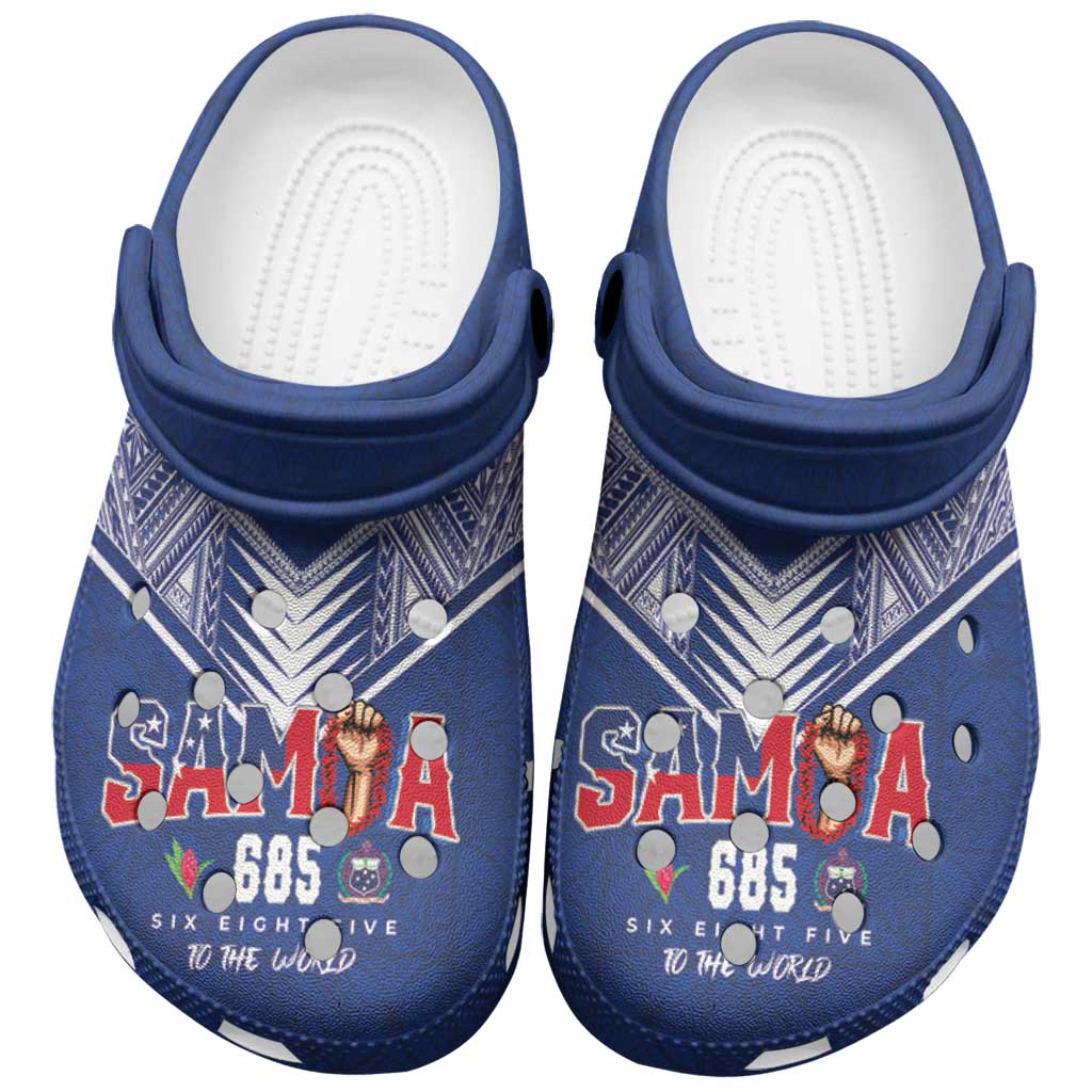 Samoa Rugby Clogs Shoes Six Eight Five to The World - Pacific Motif