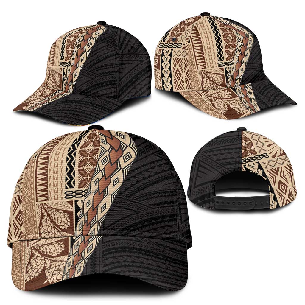 Samoa Siapo Motif Half Style Classic Cap Brown Version LT03 - Polynesian Pride