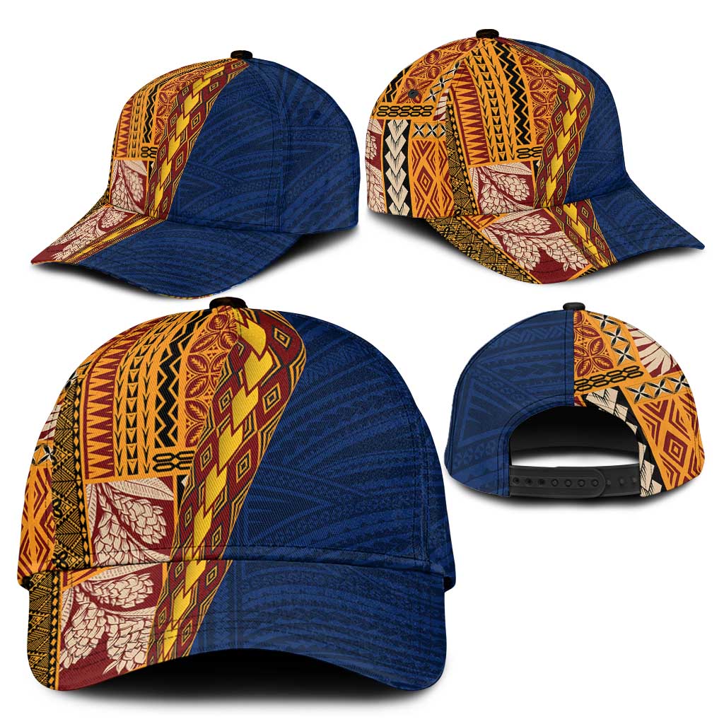 Samoa Siapo Motif Half Style Classic Cap Colorful Version LT03 - Polynesian Pride