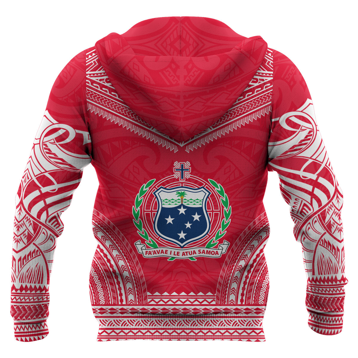 Samoa Polynesian Chief Hoodie Red Version - Polynesian Pride