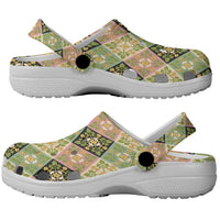 Seamless Pattern Puakenikeni and Kalo Clogs Shoes LT9 - Polynesian Pride