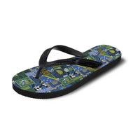 Solomon Islands Meri Kirihimete Flip Flops Pacific Patchwork Xmas Vibes LT9 - Polynesian Pride