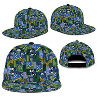 Solomon Islands Meri Kirihimete Snapback Cap Pacific Patchwork Xmas Vibes LT9 - Polynesian Pride