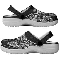 Super Samoa 685 Tribal Tattoo Clogs Shoes Samoan Ornament Pattern Black Edition LT03 - Polynesian Pride