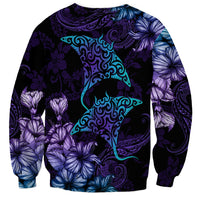 Beautiful Ray Hibiscus Sweat Shirt - AH - Polynesian Pride