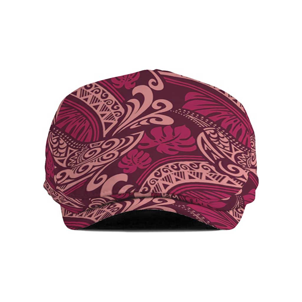 Sweet Pink Monstera Jeff Hat Polynesian Tribal Pattern LT01 Pink - Polynesian Pride