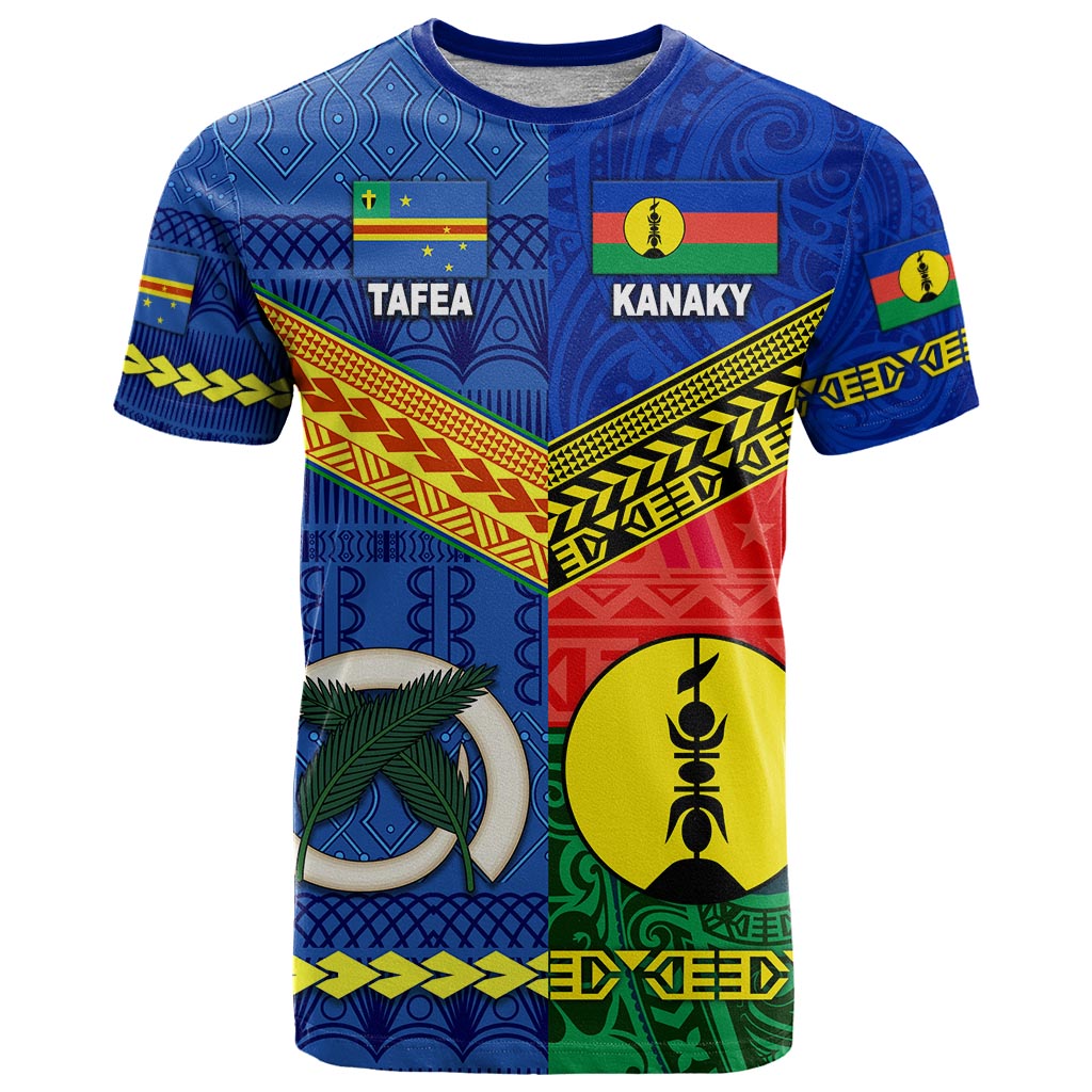 Vanuatu Tafea Province and Kanaky New Caledonia T Shirt Together LT8 Blue - Polynesian Pride