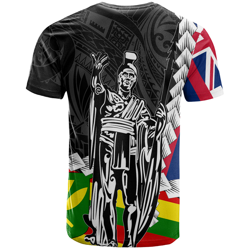 Hawaii Two Flag Kanaka Maoli King Polynesian T Shirt - Polynesian Pride
