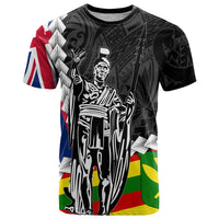 Hawaii Two Flag Kanaka Maoli King Polynesian T Shirt Unisex Black - Polynesian Pride