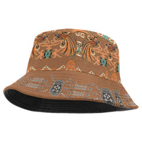 Terracotta Batik Papua-inspired Pattern Bucket Hat LT9 One Size Gold - Polynesian Pride