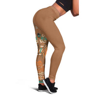 Terracotta Batik Papua-inspired Pattern Leggings LT9 - Polynesian Pride