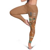 Terracotta Batik Papua-inspired Pattern Leggings LT9 - Polynesian Pride