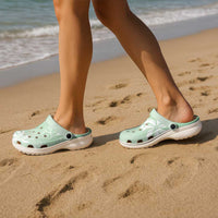 Tiare Tahiti Clogs Shoes Matcha Polynesia Motifs LT05 - Polynesian Pride