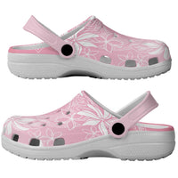 Tiare Tahiti Clogs Shoes Pink Polynesia Motifs LT05 - Polynesian Pride
