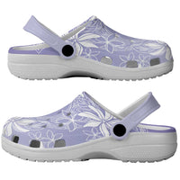 Tiare Tahiti Clogs Shoes Purple Polynesia Motifs LT05 - Polynesian Pride