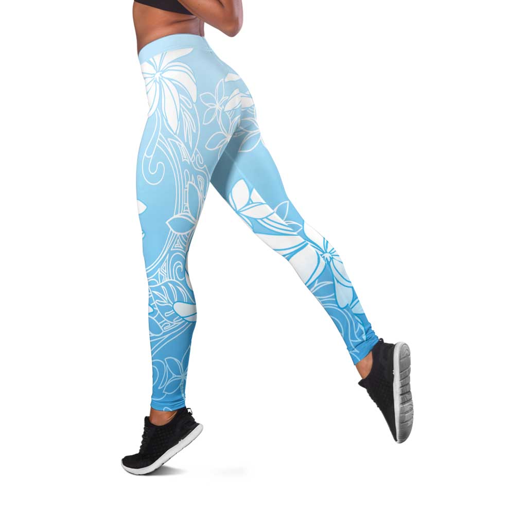 Tiare Tahiti Leggings Blue Polynesia Motifs LT05 Blue - Polynesian Pride