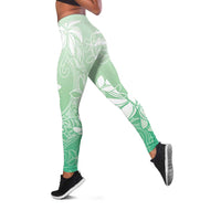 Tiare Tahiti Leggings Matcha Polynesia Motifs LT05 Green - Polynesian Pride