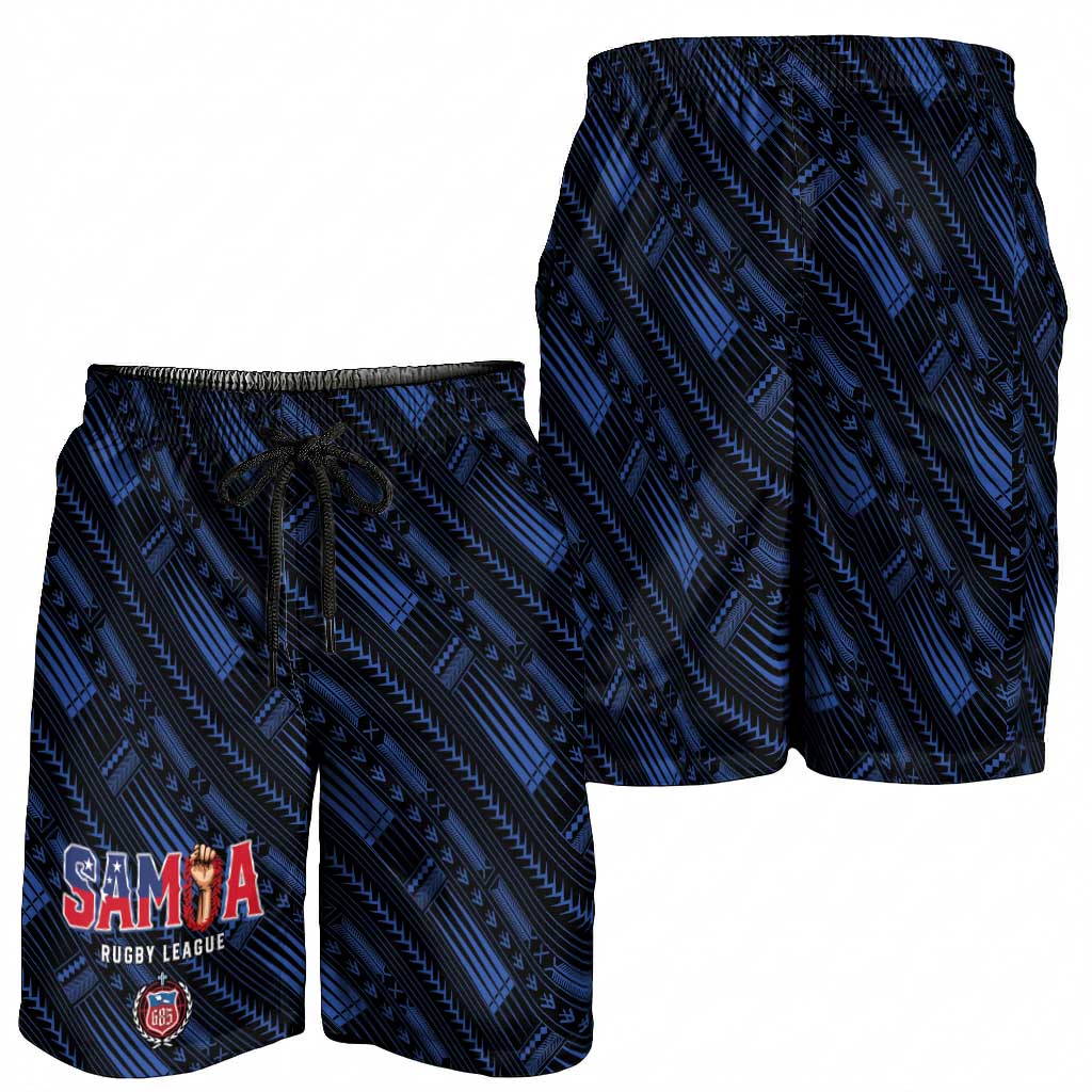 Toa Samoa Rugby Shorts for Men Siva Tau - Samoan Warriors Pacific Pattern