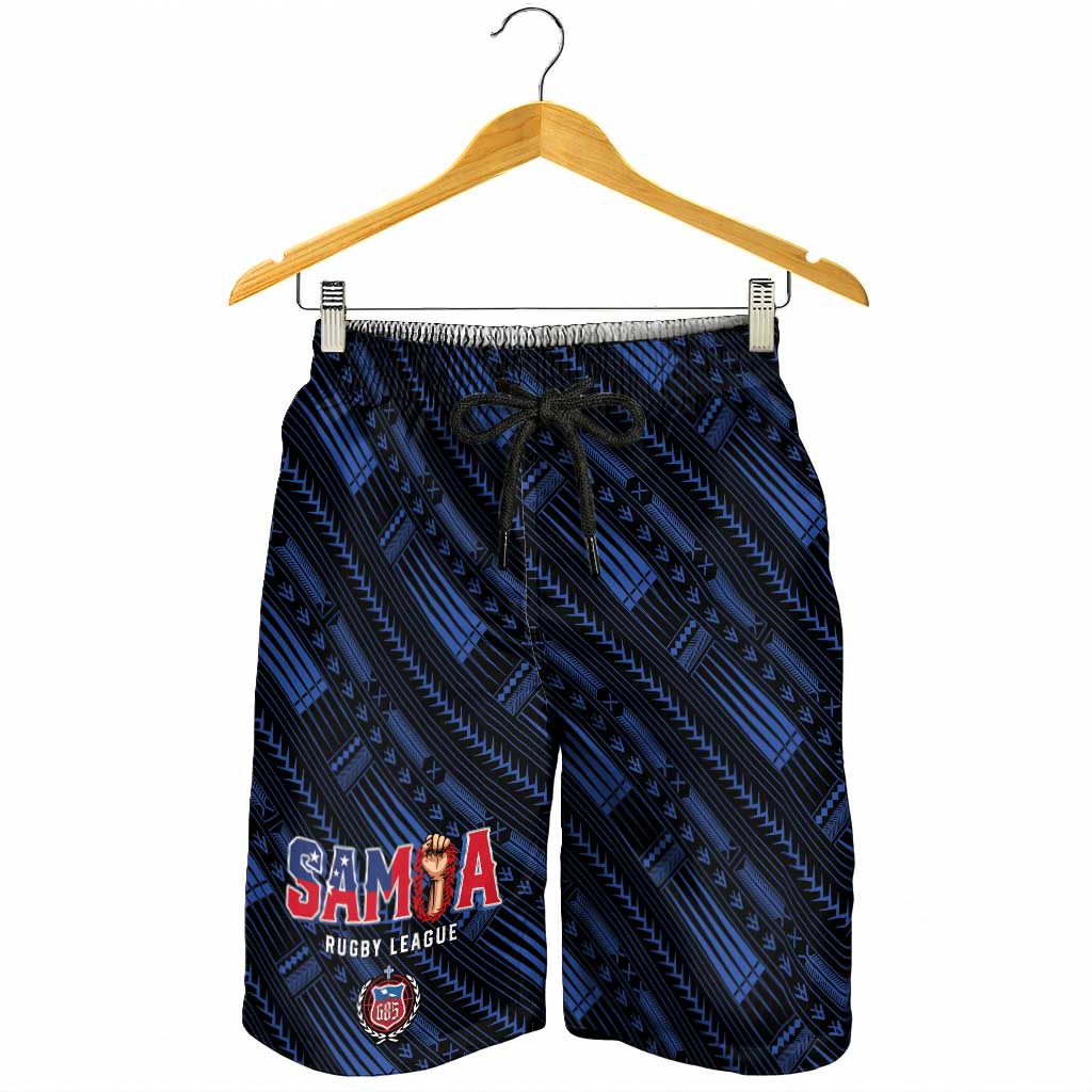Toa Samoa Rugby Shorts for Men Siva Tau - Samoan Warriors Pacific Pattern