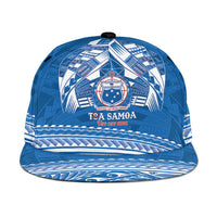 Toa Samoa Rugby Snapback Cap Uso aso uma Samoan Pattern Blue LT14 One Size Blue - Polynesian Pride