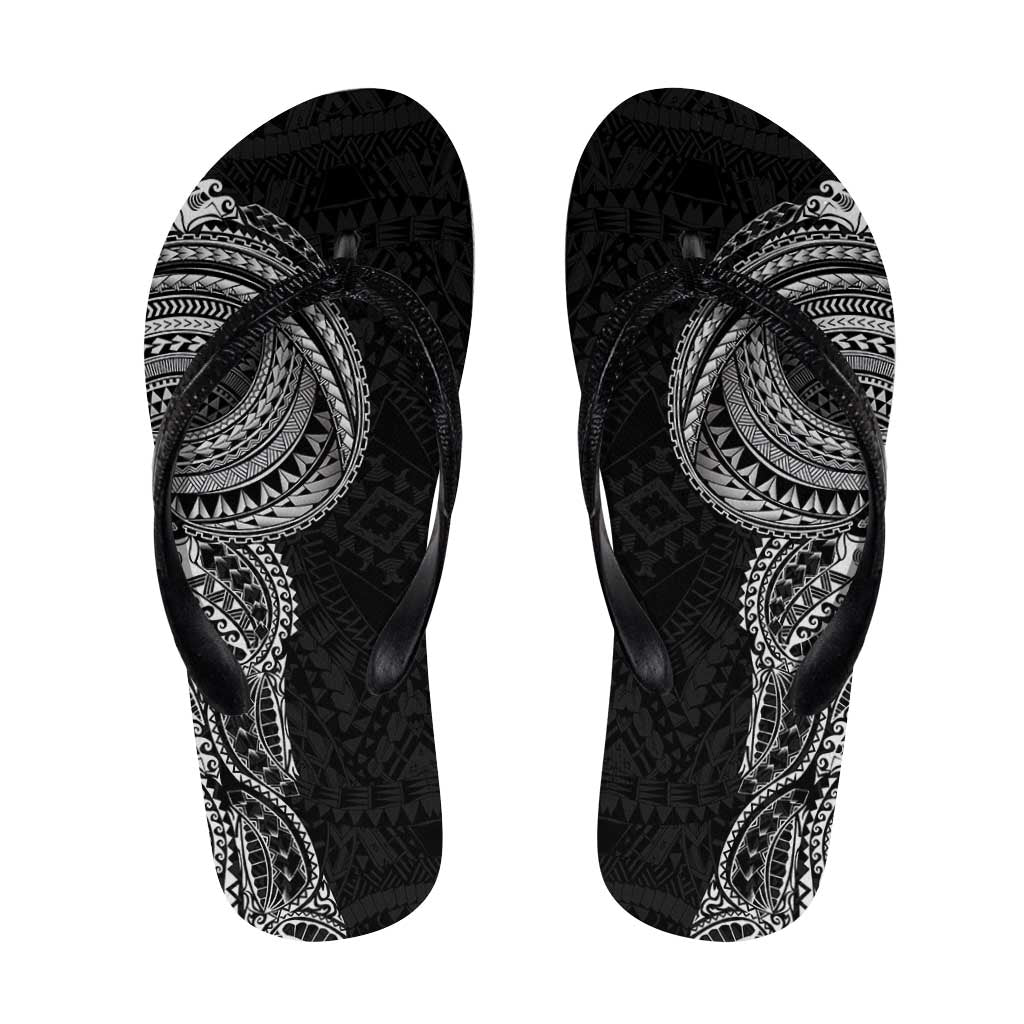 Traditional Polynesian Art Tattoos Flip Flops Black Color LT03 Black - Polynesian Pride
