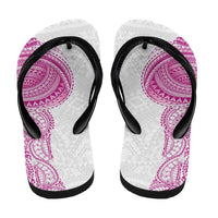 Traditional Polynesian Art Tattoos Flip Flops Pink Color LT03 - Polynesian Pride