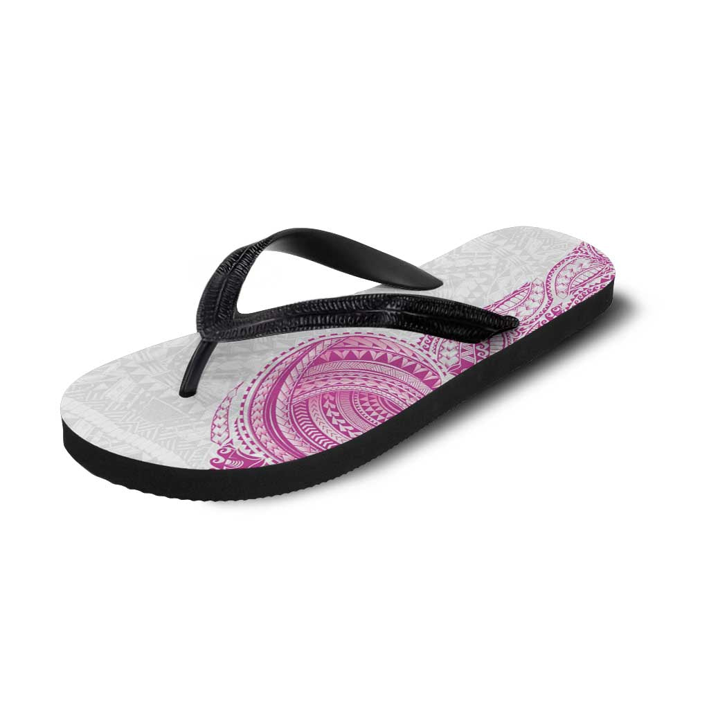 Traditional Polynesian Art Tattoos Flip Flops Pink Color LT03 - Polynesian Pride