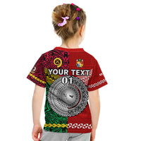 Custom Vanuatu Tonga T Shirt Polynesian Together Bright Red, Custom Text and Number LT8 - Polynesian Pride