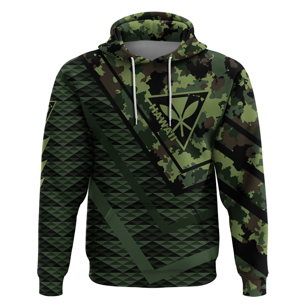 Hawaii Army Niho Mano Zipper Hoodie Camo Map AH - Polynesian Pride