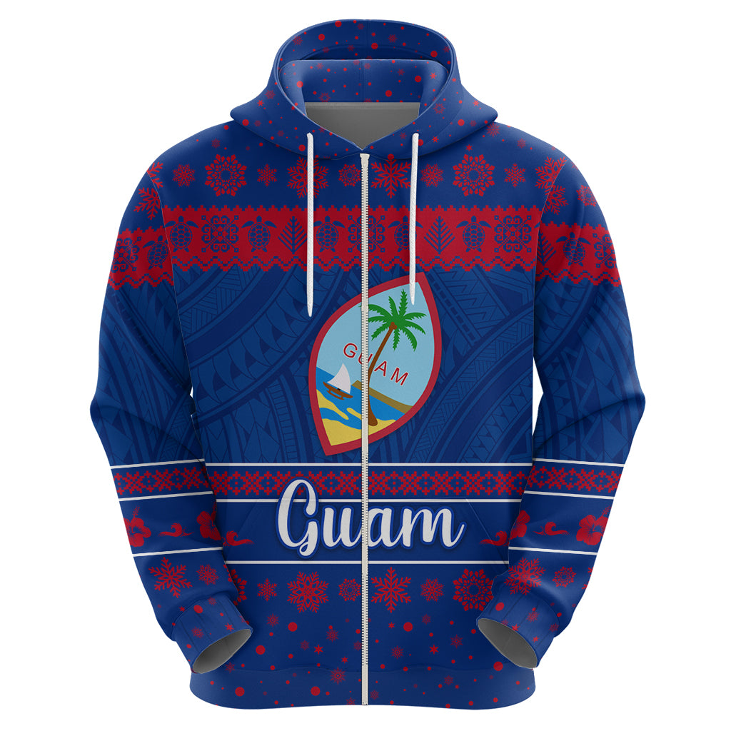 Custom Guam Christmas Zip Hoodie Simple Style LT8 - Polynesian Pride