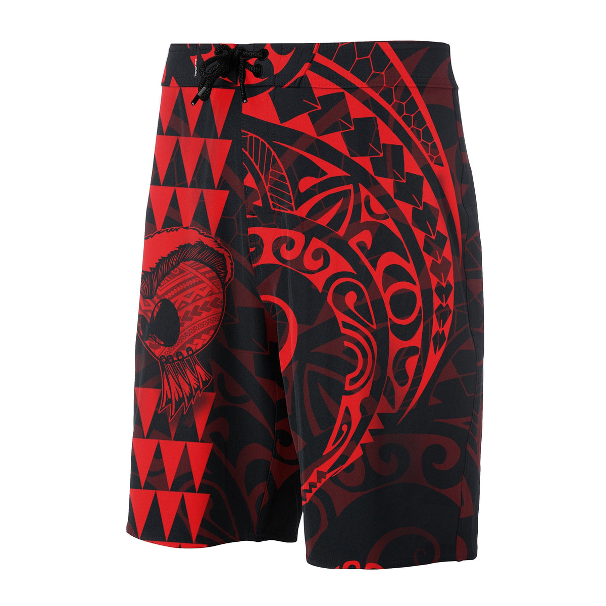 Hawaii Polynesian Warrior Board Shorts Red V.2 - Polynesian Pride