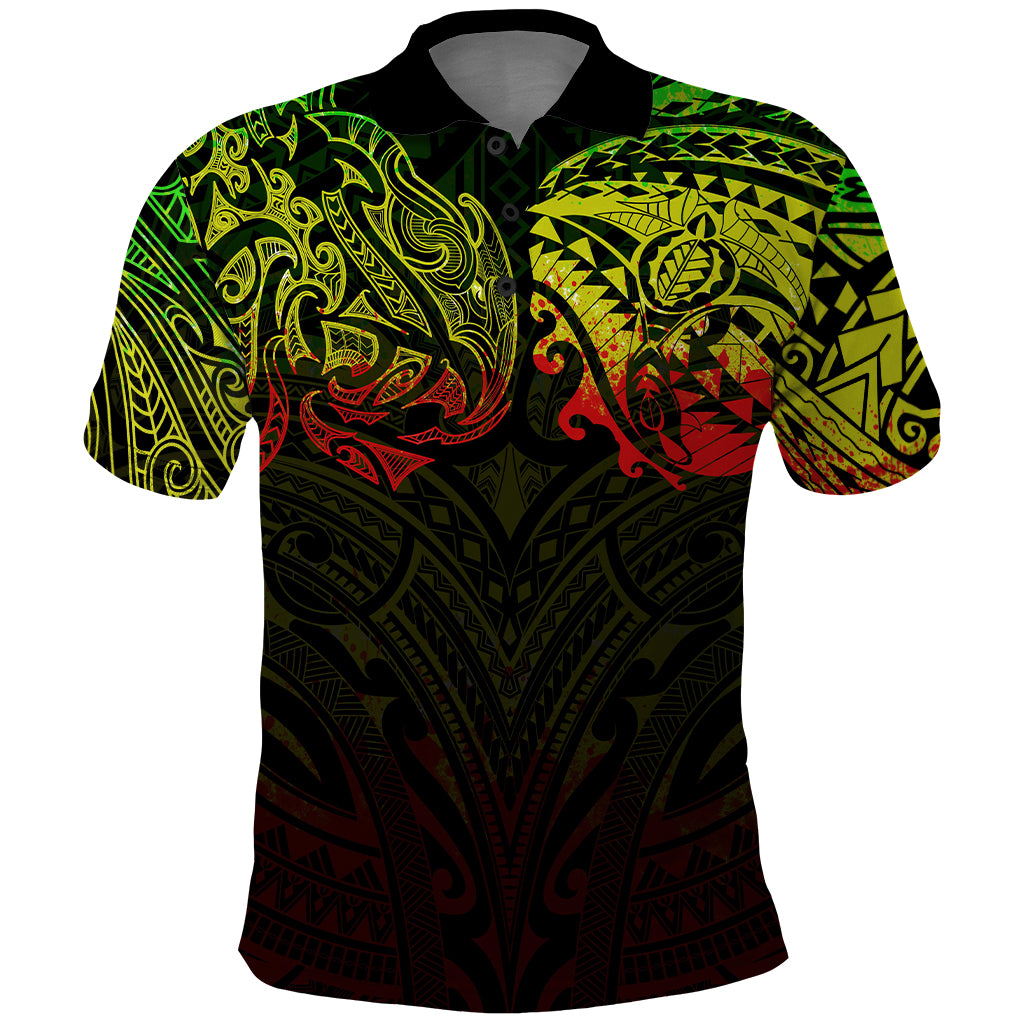 New Zealand Polo Shirt, Maori Polynesian Tattoo Reggage Reggage - Polynesian Pride
