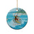 Hawaiian Christmas Ceramic Ornament Mele Kalikimaka Tropical Xmas in Hawaii Surfing Santa TS02 - Polynesian Pride