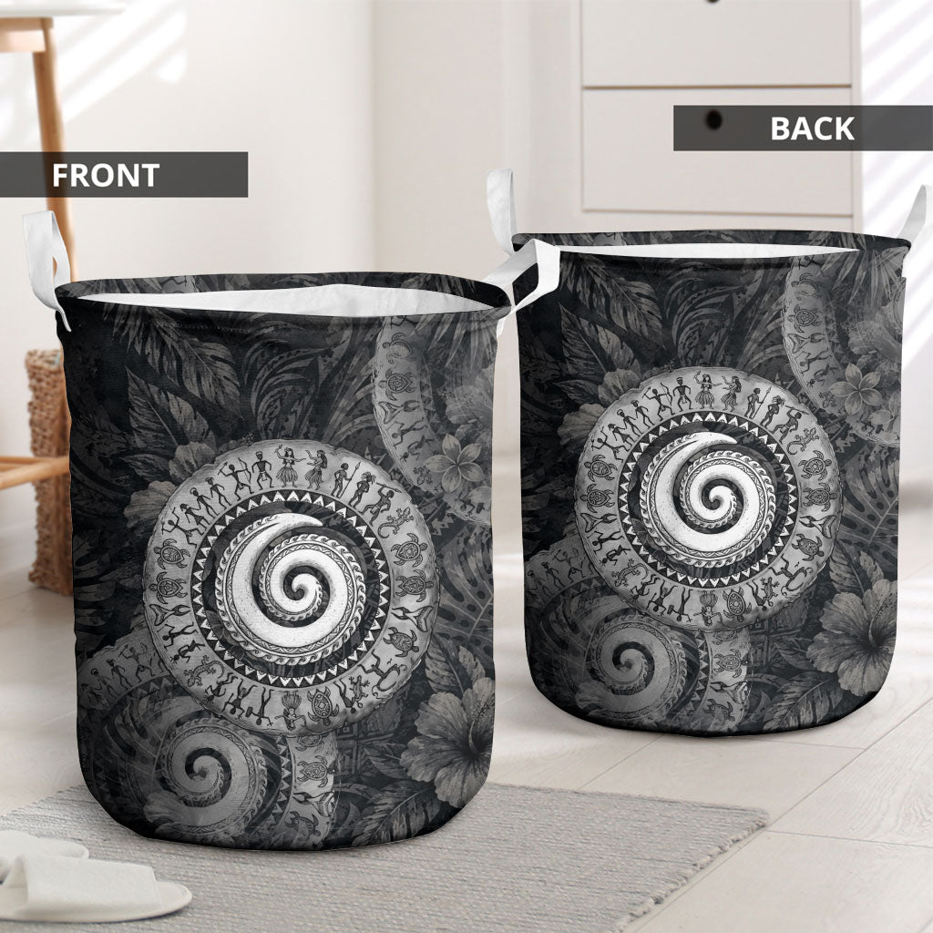 Hawaiian Piko Laundry Basket Cultural Anchor Connect Your Roots Ocean Waves TS04 - Polynesian Pride