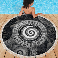 Hawaiian Piko Beach Blanket Cultural Anchor Connect Your Roots Ocean Waves TS04 - Polynesian Pride