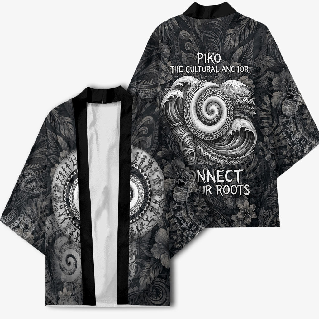 Hawaiian Piko Kimono Cultural Anchor Connect Your Roots Ocean Waves TS04 - Polynesian Pride