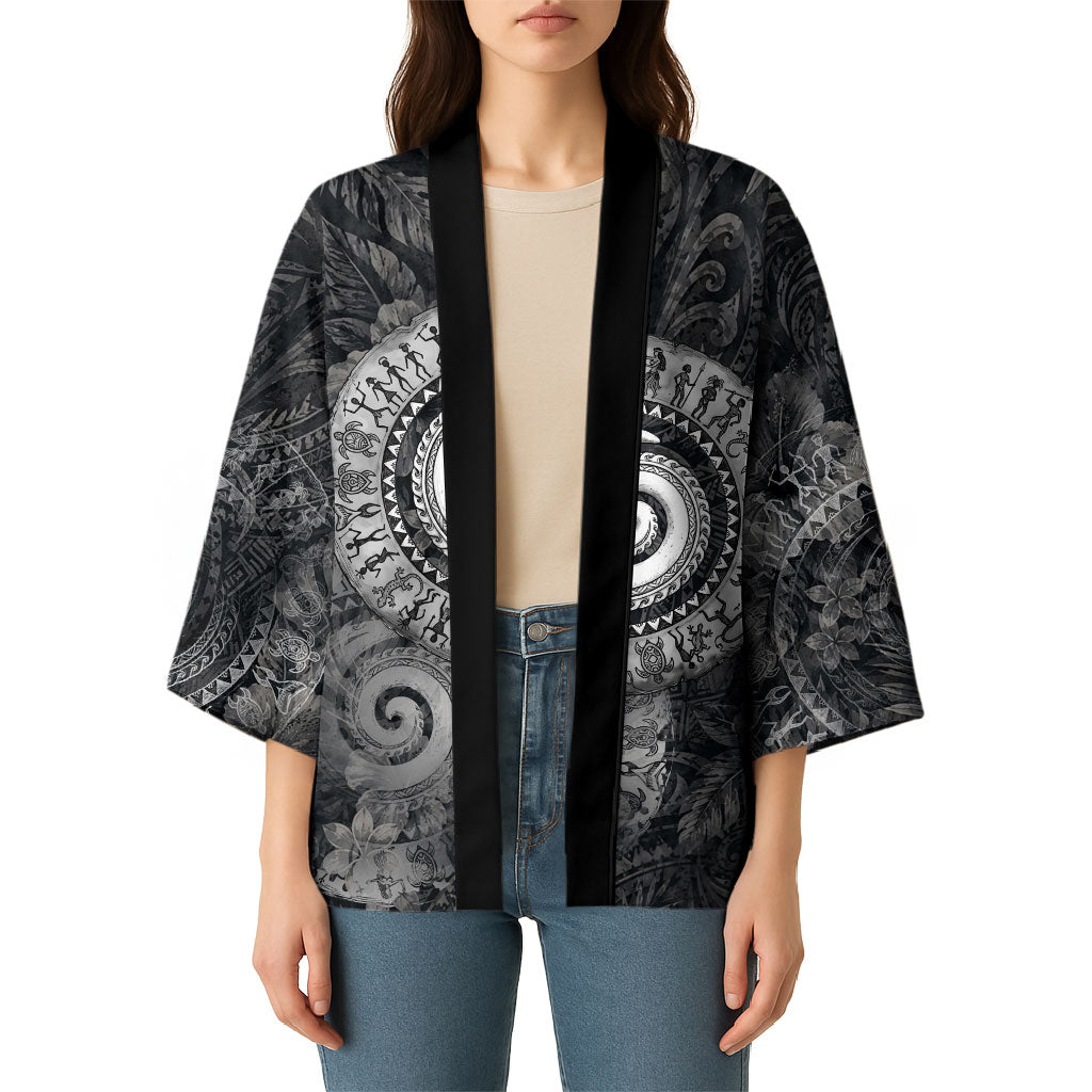 Hawaiian Piko Kimono Cultural Anchor Connect Your Roots Ocean Waves TS04 - Polynesian Pride
