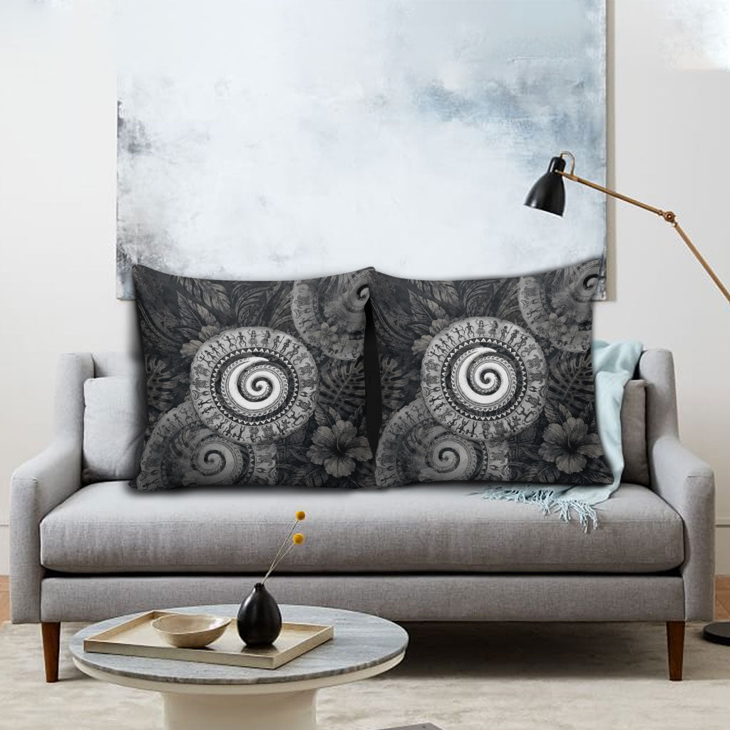 Hawaiian Piko Pillow Cover Cultural Anchor Connect Your Roots Ocean Waves TS04 - Polynesian Pride